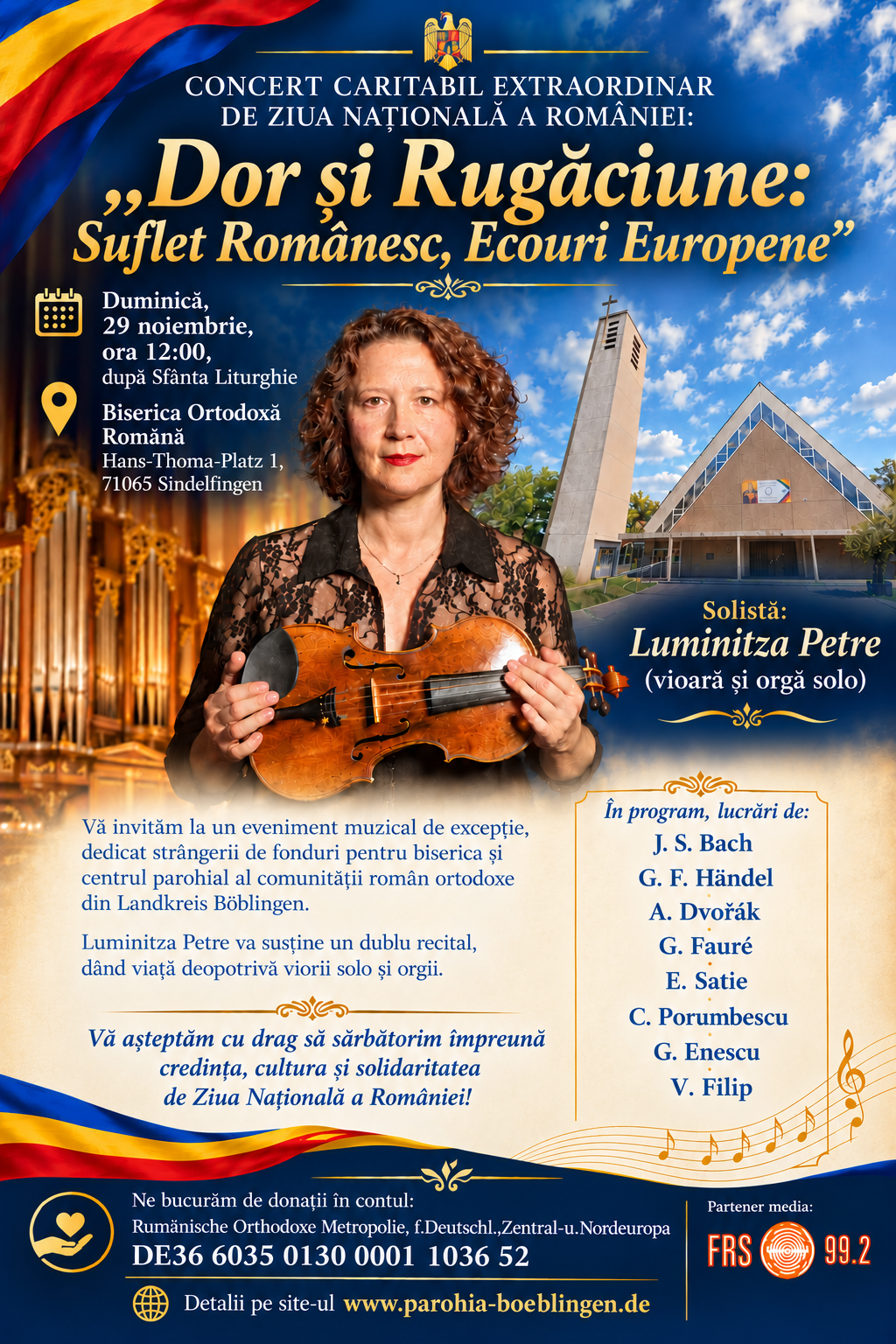 Recital de orgă și vioară